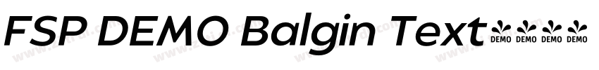 FSP DEMO Balgin Text字体转换